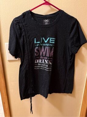Live Swim Graphic Short Sleeve Tee - Black